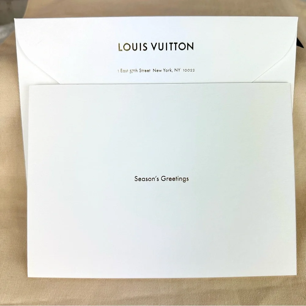 Louis Vuitton GORGEOUS Season’s Greetings large holiday card and envelope - Picture 4 of 7
